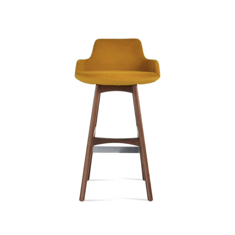 Soho Concept Dervish Solid Wood Barstools & Counterstools - Stylish Upholstery Options, 10-year Guarantee & Comfort Walnut  Soho-concept-dining-chair-07795