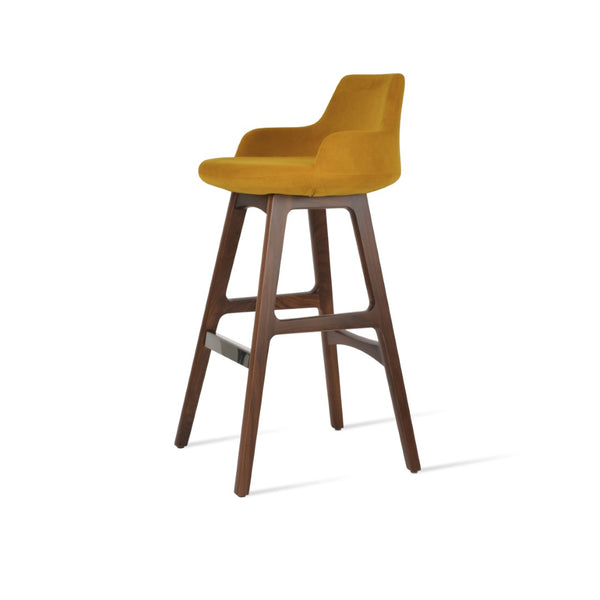 Soho Concept Dervish Solid Wood Barstools & Counterstools - Stylish Upholstery Options, 10-year Guarantee & Comfort Walnut  Soho-concept-dining-chair-07795