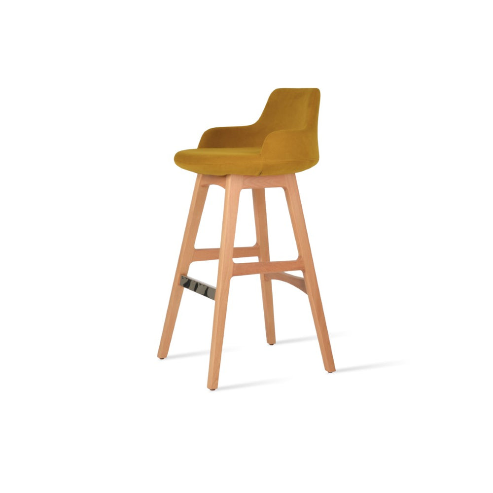 Soho Concept Dervish Stylish Counter & Bar Stools With Solid Wood Base, Plush Upholstery, 10-year Guarantee Natural,Ash  Soho-concept-dining-chair-11575