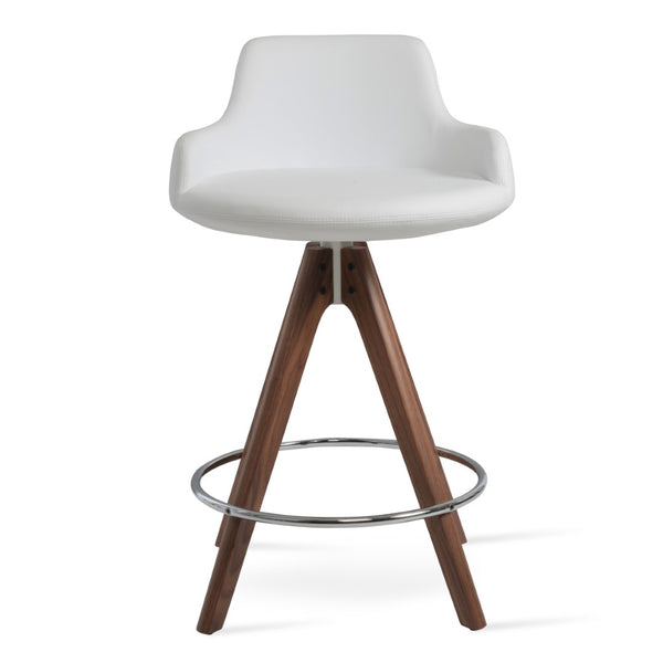 Soho Concept Dervish Pyramid Barstools & Counterstools – Stylish Solid Wood Swivel Stools, 2-year Guarantee! Walnut,White  Soho-concept-dining-chair-11580