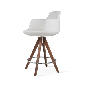 Soho Concept Dervish Pyramid Barstools & Counterstools – Stylish Solid Wood Swivel Stools, 2-year Guarantee! Walnut,White  Soho-concept-dining-chair-11578