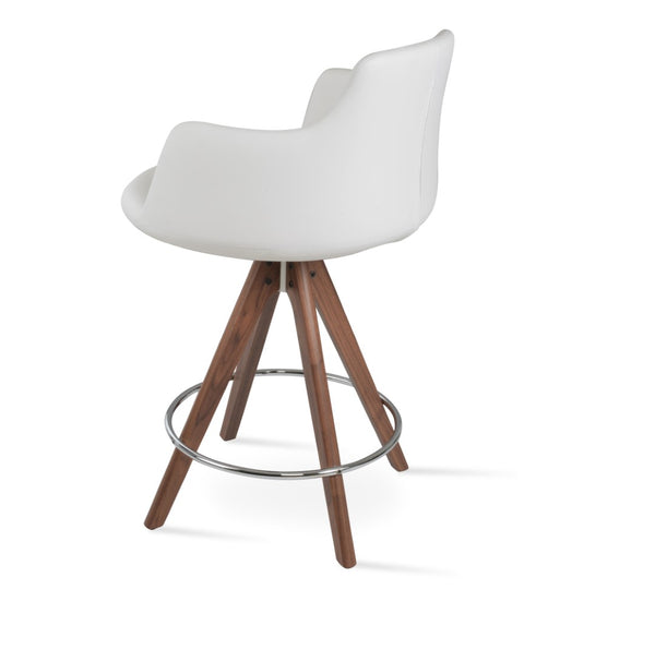 Soho Concept Dervish Pyramid Barstools & Counterstools – Stylish Solid Wood Swivel Stools, 2-year Guarantee! Walnut,White  Soho-concept-dining-chair-07796