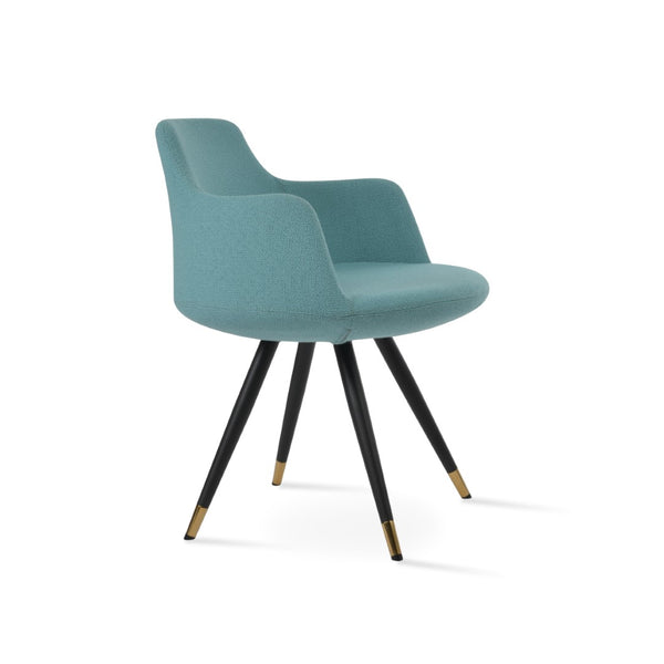 Soho Concept Dervish Star Armchair Dining Chair – Elegant Camira Yoredale Boucle, 10-year Guarantee, Leather Options Black,Brass,Green  Soho-concept-dining-chair-02475