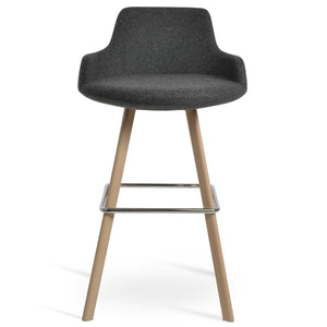 Soho Concept Dervish Sword Barstools & Counterstools: Luxurious Camira Blazer Wool, 10-year Guarantee, Stylish Design Natural,Dark Grey  Soho-concept-dining-chair-11585