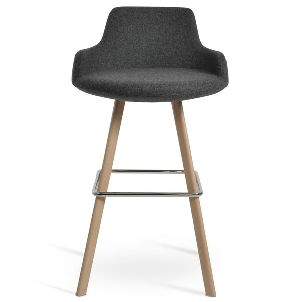 Soho Concept Dervish Sword Barstools & Counterstools: Luxurious Camira Blazer Wool, 10-year Guarantee, Stylish Design Natural,Dark Grey  Soho-concept-dining-chair-11585