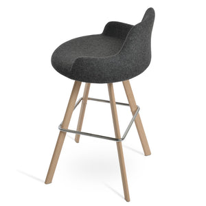 Soho Concept Dervish Sword Barstools & Counterstools: Luxurious Camira Blazer Wool, 10-year Guarantee, Stylish Design Natural,Dark Grey  Soho-concept-dining-chair-07798