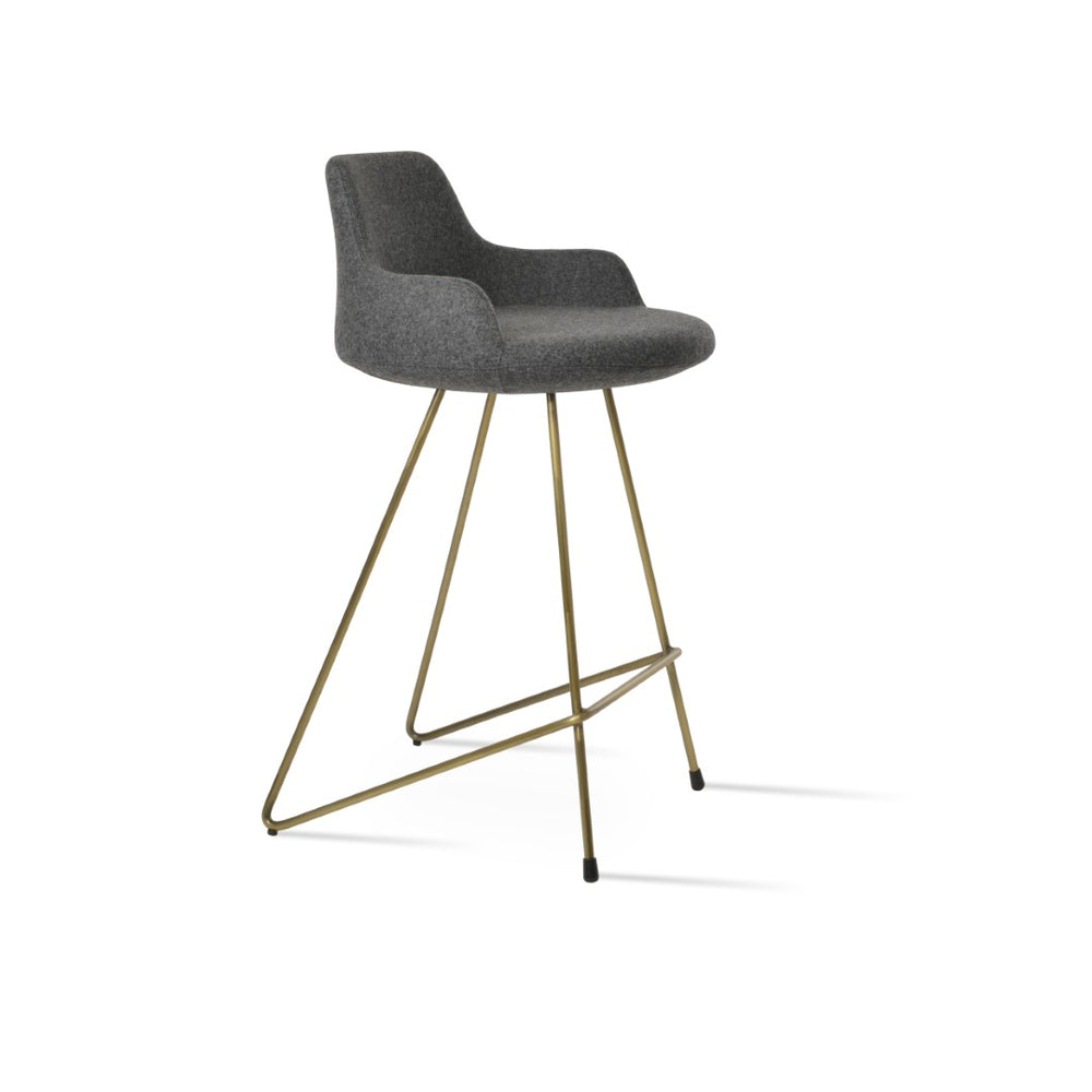Soho Concept Dervish Cat-wire Barstools With Camira Blazer Wool Fabric – Ergonomic Design & 10-year Guarantee Bronze,Dark Grey  Soho-concept-dining-chair-11546