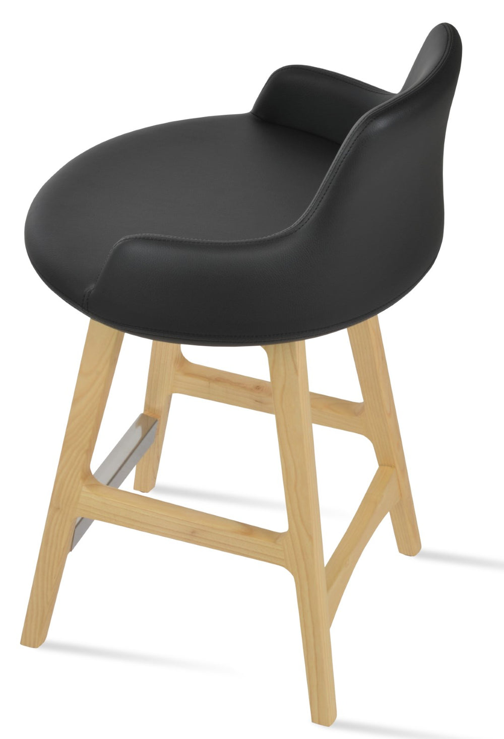 Soho Concept Dervish Stylish Barstools & Counterstools - Solid Wood, Memory Swivel, 2-year Guarantee, 350 Lbs Capacity Ash,Natural,Black  Soho-concept-dining-chair-07783