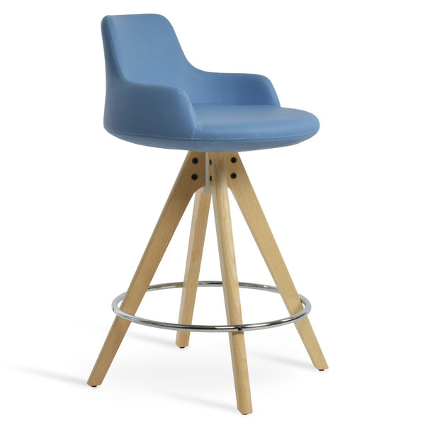 Soho Concept Dervish Pyramid Barstools & Counterstools – Stylish Solid Wood Swivel Stools, 2-year Guarantee! Natural,Ash,Blue  Soho-concept-dining-chair-11553
