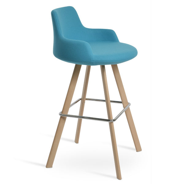 Soho Concept Dervish Sword Barstools & Counterstools: Luxurious Camira Blazer Wool, 10-year Guarantee, Stylish Design Natural,Turquoise  Soho-concept-dining-chair-11554