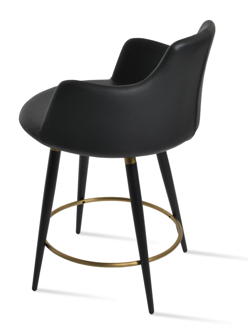 Soho Concept Dervish Large Barstools & Counterstools - Stylish Ppm-fr Leatherette, Metal Legs, 2-year Guarantee Black,Gold  Soho-concept-dining-chair-07800