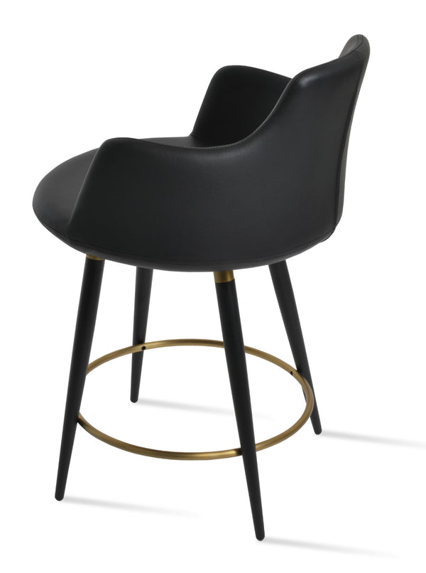 Soho Concept Dervish Large Barstools & Counterstools - Stylish Ppm-fr Leatherette, Metal Legs, 2-year Guarantee Black,Gold  Soho-concept-dining-chair-07800