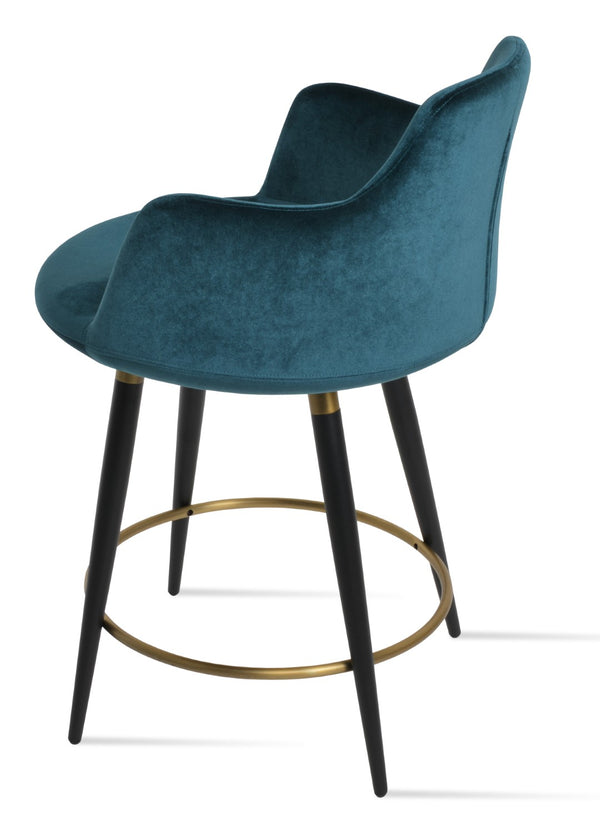 Soho Concept Dervish Large Barstools & Counterstools - Luxe Fabrics, 10-year Guarantee, Stylish Metal Legs & Colors! Black,Gold,Green  Soho-concept-dining-chair-11595