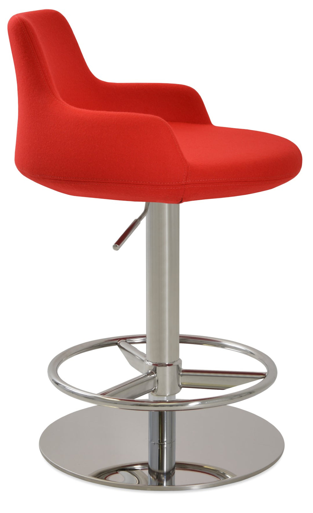 Soho Concept Dervish Piston Barstools & Counterstools - Adjustable Wool & Boucle Fabric, 10-year Guarantee, Dark Grey Dark Grey,Black  Soho-concept-dining-chair-07830