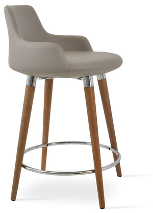 Soho Concept Dervish Barstools & Counterstools - Elegant Walnut Finish, Durable Leatherette, 2-year Guarantee! Walnut  Soho-concept-dining-chair-07984