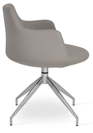 Soho Concept Dervish Stylish Spider Swivel Armchair Dining Chair With 2-year Guarantee - Soft Leatherette Comfort   Soho-concept-dining-chair-02243