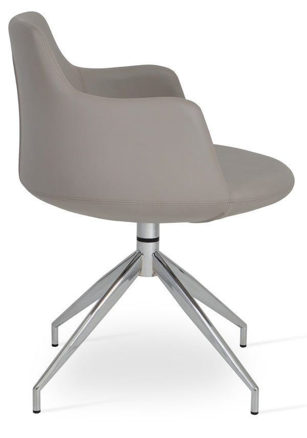 Soho Concept Dervish Stylish Spider Swivel Armchair Dining Chair With 2-year Guarantee - Soft Leatherette Comfort   Soho-concept-dining-chair-02243