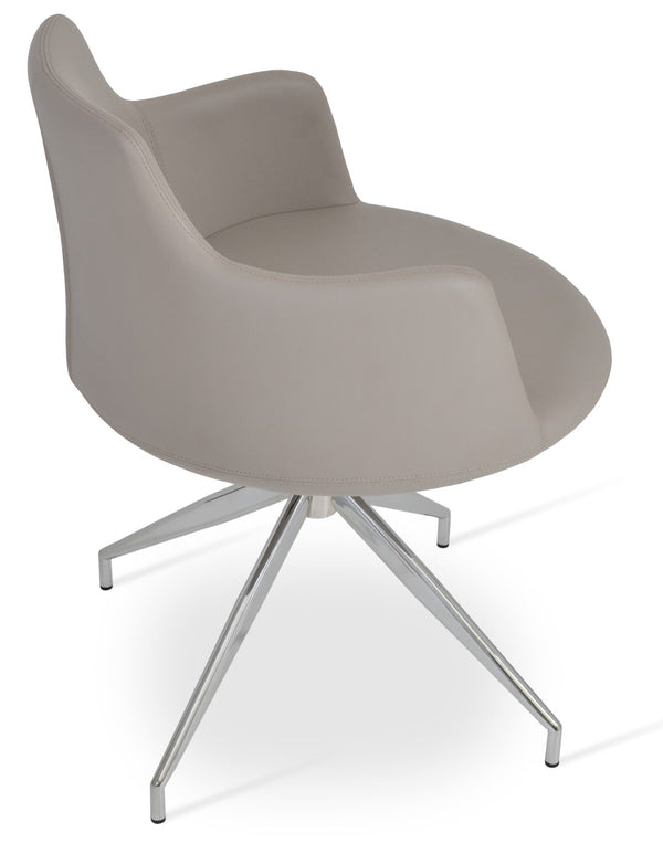 Soho Concept Dervish Stylish Spider Swivel Armchair Dining Chair With 2-year Guarantee - Soft Leatherette Comfort   Soho-concept-dining-chair-02242