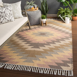 Jaipur Living Jaipur Living Mojave Flatweave Kilim Polyester Rug Southwestern Fringe Accent 8'10" X 11'9" RUG139679
