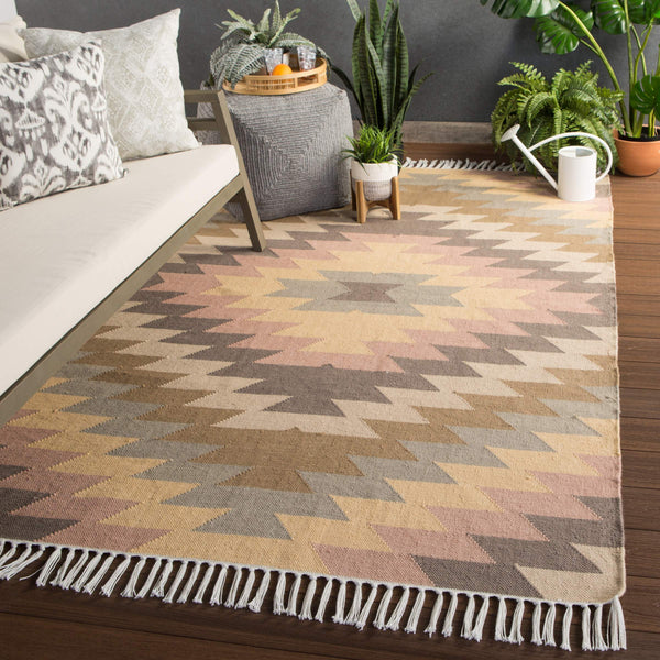 Jaipur Living Jaipur Living Mojave Flatweave Kilim Polyester Rug Southwestern Fringe Accent 8'10" X 11'9" RUG139679
