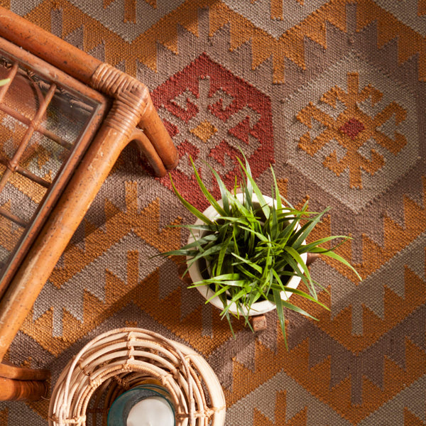 Jaipur Living Jaipur Living Emmett Handwoven Flatweave Kilim Geometric Polyester Indoor Outdoor Rug 7'10"X9'10" RUG128184