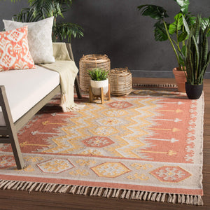 Jaipur Living Jaipur Living Emmett Handwoven Flatweave Kilim Geometric Polyester Indoor Outdoor Rug 7'10"X9'10" RUG128184