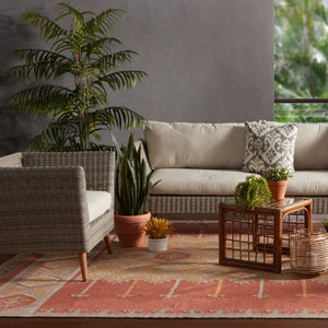 Jaipur Living Jaipur Living Emmett Handwoven Flatweave Kilim Geometric Polyester Indoor Outdoor Rug 7'10"X9'10" RUG128184