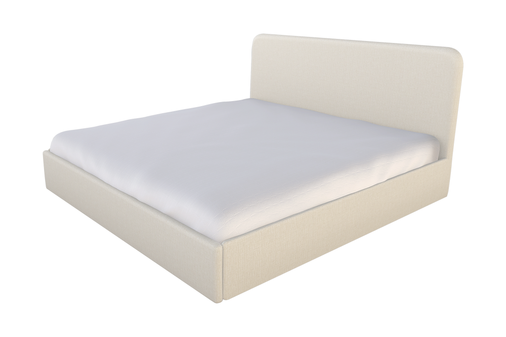 Moss Home Detroit King Bed - Modern Minimalism Meets Sleek Sophistication For A Contemporary Bedroom Retreat Ivory 100% Olefin Detr-bed-kin-celivo