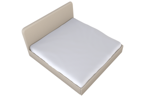 Moss Home Detroit King Bed - Modern Minimalism With Sleek Sophistication For A Contemporary Bedroom Style Almond 100% Polyester Detr-bed-kin-covalm