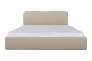 Moss Home Detroit King Bed - Modern Minimalism With Sleek Sophistication For A Contemporary Bedroom Style Almond 100% Polyester Detr-bed-kin-covalm