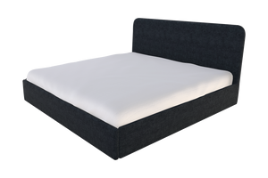 Moss Home Detroit King Bed - Modern Minimalism With Sleek Sophistication For A Contemporary Bedroom Style Midnight 100% Polyester Detr-bed-kin-covmid