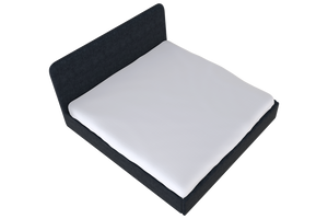 Moss Home Detroit King Bed - Modern Minimalism With Sleek Sophistication For A Contemporary Bedroom Style Midnight 100% Polyester Detr-bed-kin-covmid