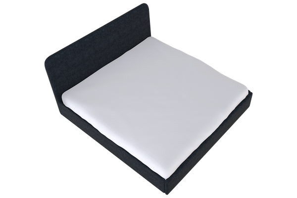 Moss Home Detroit King Bed - Modern Minimalism With Sleek Sophistication For A Contemporary Bedroom Style Midnight 100% Polyester Detr-bed-kin-covmid