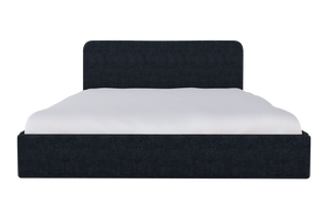 Moss Home Detroit King Bed - Modern Minimalism With Sleek Sophistication For A Contemporary Bedroom Style Midnight 100% Polyester Detr-bed-kin-covmid