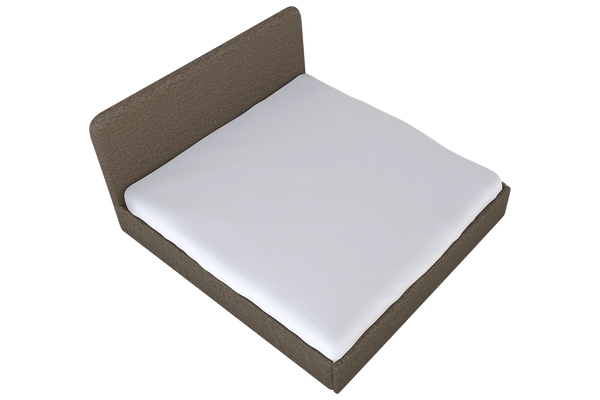 Moss Home Detroit King Bed - Modern Minimalism With Sleek Sophistication For A Contemporary Bedroom Style Mushroom 100% Polyester Detr-bed-kin-covmus