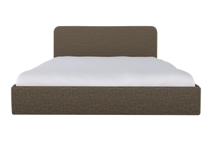 Moss Home Detroit King Bed - Modern Minimalism With Sleek Sophistication For A Contemporary Bedroom Style Mushroom 100% Polyester Detr-bed-kin-covmus