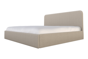 Moss Home Detroit King Bed - Modern Minimalism With Sleek Sophistication For A Contemporary Bedroom Style Platinum 100% Polyester Detr-bed-kin-covpla