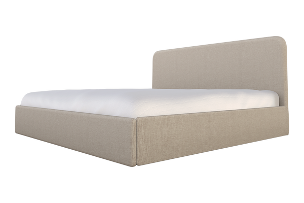 Moss Home Detroit King Bed - Modern Minimalism With Sleek Sophistication For A Contemporary Bedroom Style Platinum 100% Polyester Detr-bed-kin-covpla