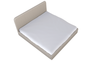 Moss Home Detroit King Bed - Modern Minimalism With Sleek Sophistication For A Contemporary Bedroom Style Platinum 100% Polyester Detr-bed-kin-covpla