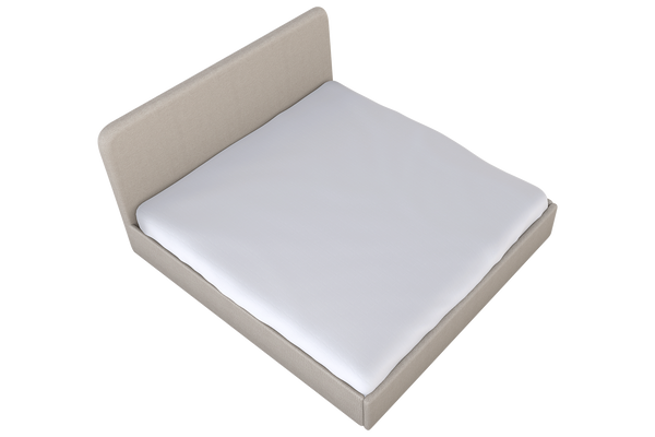 Moss Home Detroit King Bed - Modern Minimalism With Sleek Sophistication For A Contemporary Bedroom Style Platinum 100% Polyester Detr-bed-kin-covpla