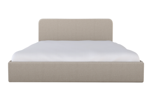 Moss Home Detroit King Bed - Modern Minimalism With Sleek Sophistication For A Contemporary Bedroom Style Platinum 100% Polyester Detr-bed-kin-covpla