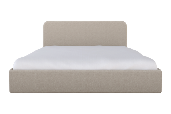 Moss Home Detroit King Bed - Modern Minimalism With Sleek Sophistication For A Contemporary Bedroom Style Platinum 100% Polyester Detr-bed-kin-covpla