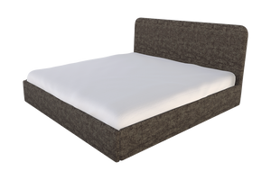 Moss Home Detroit King Bed - Modern Minimalism With Sleek Sophistication For A Contemporary Bedroom Style Truffle 100% Polyester Detr-bed-kin-covtru