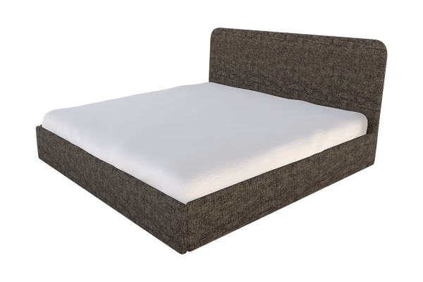 Moss Home Detroit King Bed - Modern Minimalism With Sleek Sophistication For A Contemporary Bedroom Style Truffle 100% Polyester Detr-bed-kin-covtru