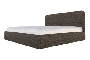 Moss Home Detroit King Bed - Modern Minimalism With Sleek Sophistication For A Contemporary Bedroom Style Truffle 100% Polyester Detr-bed-kin-covtru