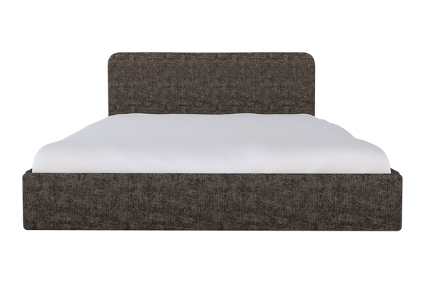 Moss Home Detroit King Bed - Modern Minimalism With Sleek Sophistication For A Contemporary Bedroom Style Truffle 100% Polyester Detr-bed-kin-covtru