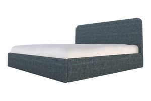 Moss Home Detroit King Bed - Modern Minimalist Design With Sleek Sophistication For A Stylish Bedroom Retreat Chambray 100% Polyester Detr-bed-kin-doucha
