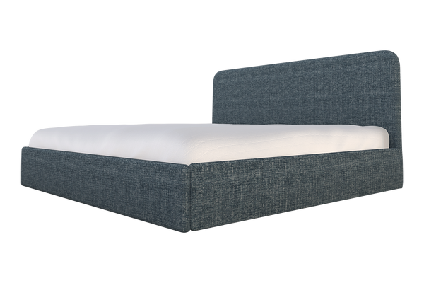 Moss Home Detroit King Bed - Modern Minimalist Design With Sleek Sophistication For A Stylish Bedroom Retreat Chambray 100% Polyester Detr-bed-kin-doucha