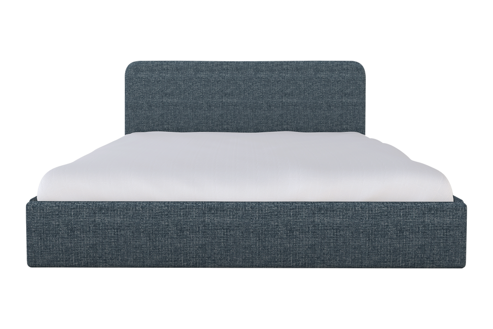 Moss Home Detroit King Bed - Modern Minimalist Design With Sleek Sophistication For A Stylish Bedroom Retreat Chambray 100% Polyester Detr-bed-kin-doucha