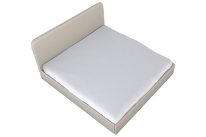 Moss Home Detroit King Bed - Modern Minimalist Design With Sleek Sophistication For Luxurious Bedroom Style Vanilla 100% Olefin Detr-bed-kin-halvan